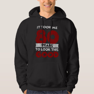 Verjaardagscadeau van 80 jaar oud leuke 80ste verj hoodie