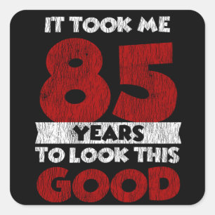 Verjaardagscadeau van 85 jaar oud leuk 85ste verja vierkante sticker