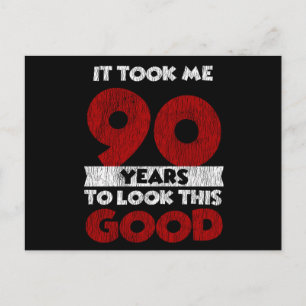 Verjaardagscadeau van 90 jaar oud leuke 90ste verj briefkaart