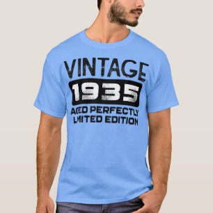 Verjaardagscadeau Vintage 1935 Volmaakt oud T-shirt