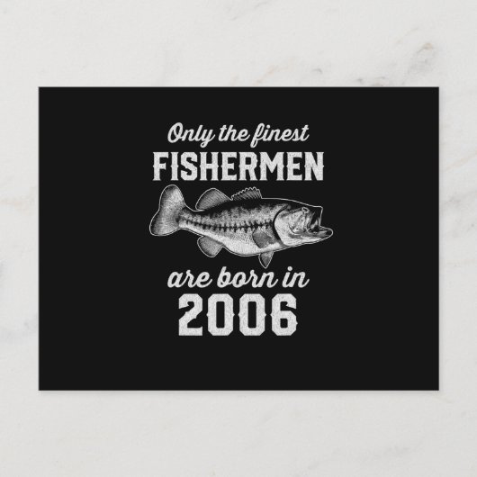 Verjaardagscadeau Visser Vist 2006 Briefkaart (Voorkant)