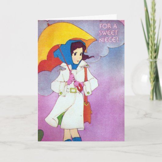 Verjaardagscadeau voor nichtje kaart (Voorkant)