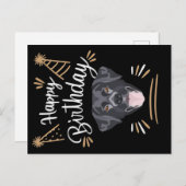 Verjaardagscadeau Zwarte Labrador Briefkaart (Voorkant / Achterkant)