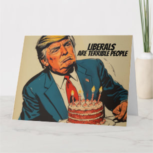 VERJAARDAGSCADEAUKAART VOOR DONALD TRUMP VOOR VRIE BEDANKKAART