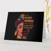 Verjaardagscadeaus | Ik Ben Een November Vrouw Kaart (Gele Bloem)