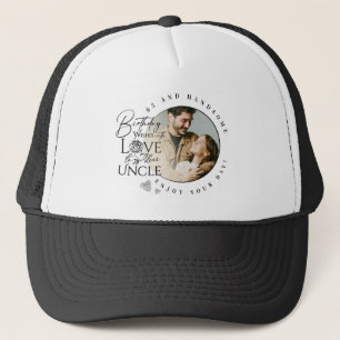 Verjaardagscadeaus voor oom Aangepaste foto Trucker Pet