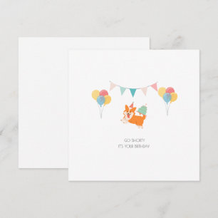 VERJAARDAGSCARD CORGI FEESTDAGENKAART