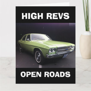 VERJAARDAGSCARD MET MUSCLE CAR KAART