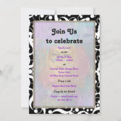 verjaardagscarnaval van het roze goud "masquerade  kaart (Achterkant)