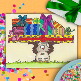 VERJAARDAGSCARTOON door Nicole Janes Briefkaart