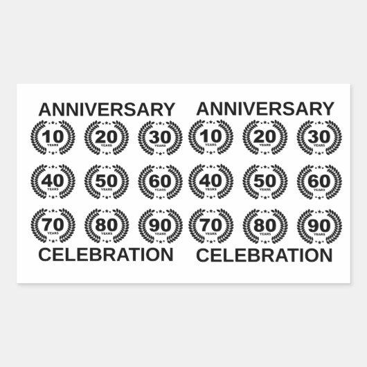 Verjaardagscélébratie feest stickers (Voorkant)