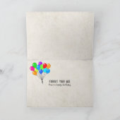 Verjaardagschimpansee op rots kaart (Binnen)