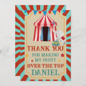 Verjaardagscircus Over de Top Bedankkaart (Voorkant / Achterkant)