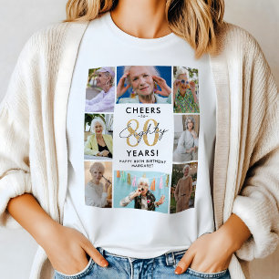 Verjaardagscollage T-shirt 80 jaar
