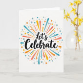 Verjaardagsconfetti Kaart (Gele Bloem)