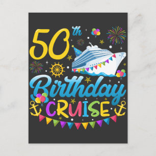 Verjaardagscruise 50 B-Day Feest Briefkaart
