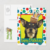 Verjaardagscupcake - Australische Kelpie - Jude Briefkaart (Voorkant / Achterkant)