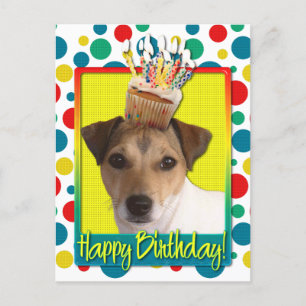 Verjaardagscupcake - Jack Russell Briefkaart
