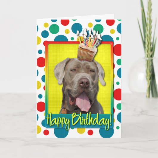 Verjaardagscupcake - Mastiff - Snoop Kaart (Voorkant)