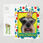 Verjaardagscupcake - Schnauzer Briefkaart (Voorkant / Achterkant)