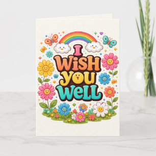 Verjaardagsdaisy en regenboog geluk kaart