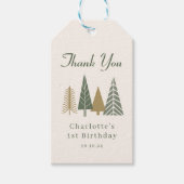 Verjaardagsdank winter cadeaulabel (Voorkant)