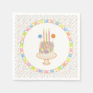 Verjaardagsdessert met Confetti Servet