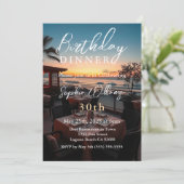 verjaardagsdiner kaart (Staand voorkant)