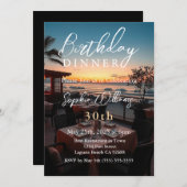 verjaardagsdiner kaart (Voorkant / Achterkant)