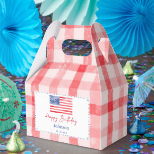 Verjaardagsfavorietendoos met USA Onafhankelijkhei Bedankdoosjes
