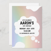 Verjaardagsfeest 18e verjaardag Overgangskleuren Z Kaart (Voorkant / Achterkant)