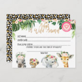 Verjaardagsfeest adopteert een wild dier certifica briefkaart (Voorkant / Achterkant)