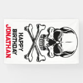 Verjaardagsfeest als een piraat spandoek (Horizontaal)