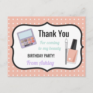 Verjaardagsfeest Bedankt Nodig Kaart Beauty Nails 