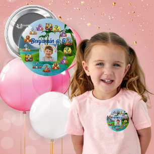 Verjaardagsfeest Button Spooky Baby Dino Theme