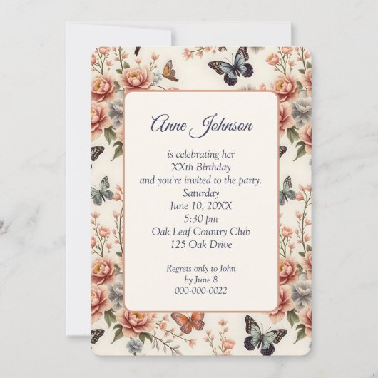 Verjaardagsfeest Chinoiserie Natuur Harmony Kaart (Voorkant)