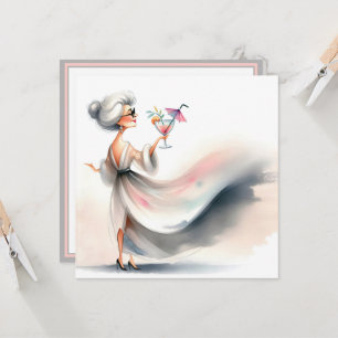 Verjaardagsfeest Classy Woman Cocktail Kaart