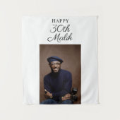 Verjaardagsfeest Custom Photo Modern Guy Wandkleed (Voorkant)