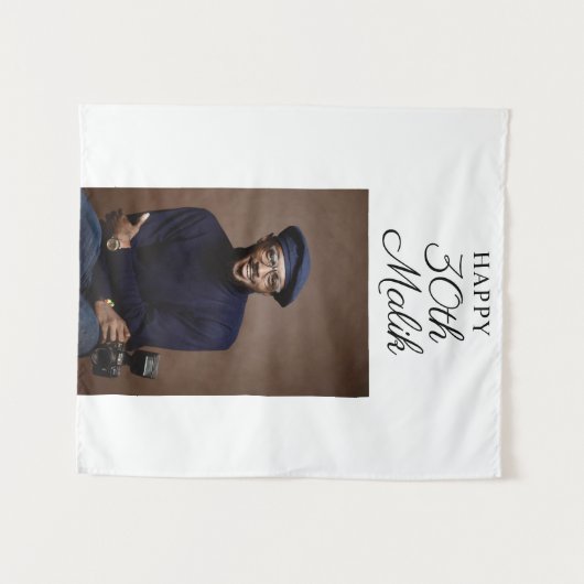 Verjaardagsfeest Custom Photo Modern Guy Wandkleed (Voorkant (horizontaal))