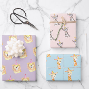 Verjaardagsfeest Dier Thema Gift Wrapping Paper
