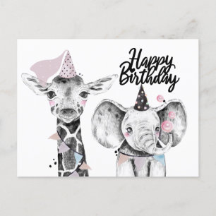 Verjaardagsfeest Dieren Briefkaart