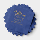 Verjaardagsfeest - Fabulous Thirty #7 Folie Servetten (Insitu (Gestapeld))