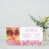 Verjaardagsfeest Foto Kaart Sjabloon voor Sweet 16 (Staand voorkant)