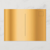 Verjaardagsfeest goud wijzigen van de datum briefkaart (Achterkant)