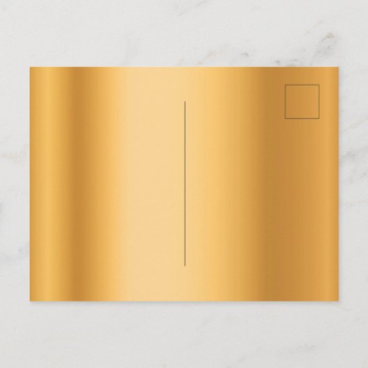 Verjaardagsfeest goud wijzigen van de datum briefkaart (Achterkant)