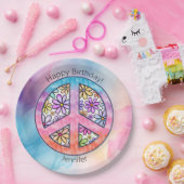 Verjaardagsfeest Groovy Hippie Paper Bord (Feest)