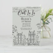 Verjaardagsfeest in het Franse café Ooh La La Kaart (Staand voorkant)