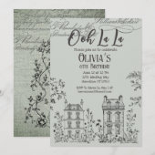 Verjaardagsfeest in het Franse café Ooh La La Kaart (Voorkant / Achterkant)