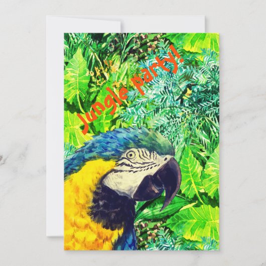 Verjaardagsfeest in het oerwoud kaart (Voorkant)