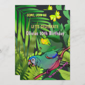 Verjaardagsfeest in het oerwoud kaart (Voorkant / Achterkant)